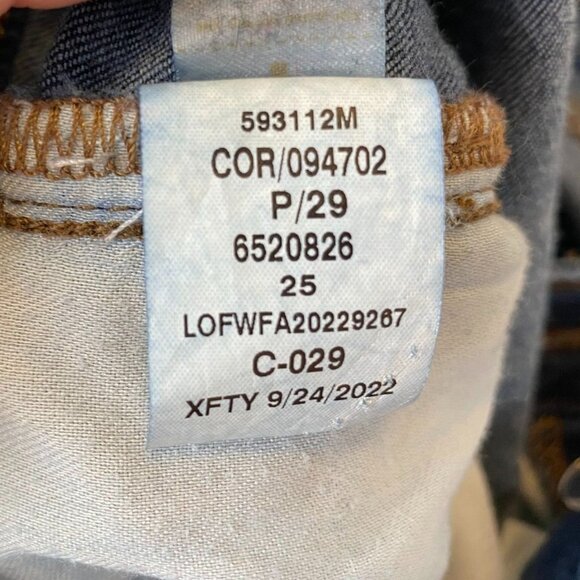 Loft Womens Jeans Size 25/0 High Waist Skinny Classic Button Fly Blue Denim - Picture 9 of 13